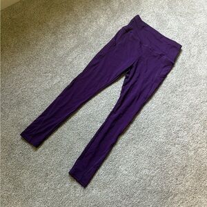 Purple Womens Long Athletic Leggings S